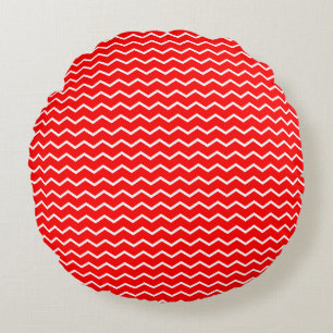Dynamisches Chevron-Wellen-Muster Rundes Kissen