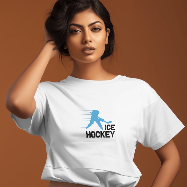 Dynamisches EishockeyfrauenT-Shirt T-Shirt (Von Creator hochgeladen)