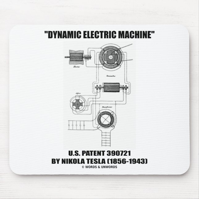 Dynamisches elektrisches Maschine US-Patent 390721 Mousepad (Vorne)