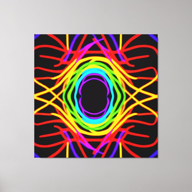 Dynamisches Farbmuster Leinwanddruck (Vorderseite)