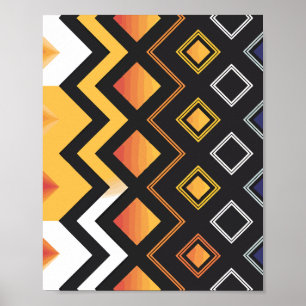 dynamisches geometrisches Fusionsmuster Poster