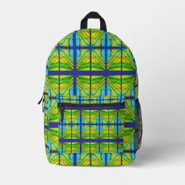 Dynamisches Grasland mit blau Bedruckter Rucksack