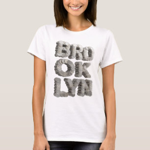 Dynamisches Grau BROOKLYN Custom Design T-Shirt