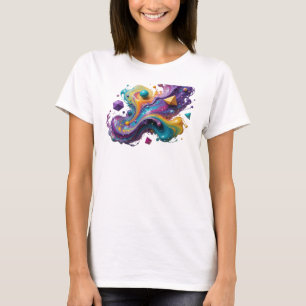 Dynamisches Lila ABSTRACT ART Individuelles T-Shir T-Shirt