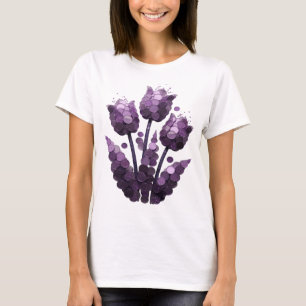 Dynamisches Lila ABSTRACT ART Kunstprint T-Shirt