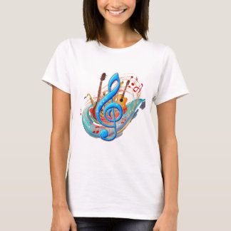 Dynamisches, musikalisch Inspiriert Design mit fol T-Shirt