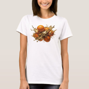 Dynamisches Orange Abstrakt Orangen Kreativer Druc T-Shirt
