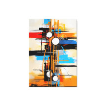 Dynamisches Orange Blau Mitte des Jahrhunderts Abs