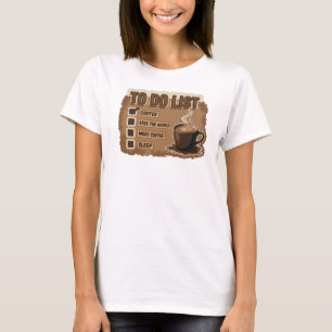 Dynamisches Orange KAFFEE ZUERST RETTE DIE WELT T-Shirt