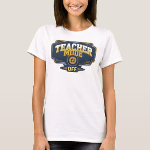 Dynamisches Orange TEACH MODE OFF Trend-T-Shirt T-Shirt