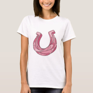 Dynamisches Rosa ABSTRACT ART Grafikdesign T-Shirt