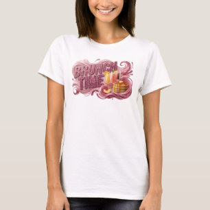 Dynamisches rotes BRUNCH-ZEIT individuelles T-Shir T-Shirt