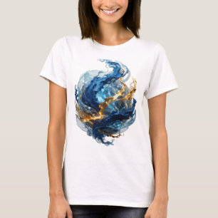 Dynamisches Silber ABSTRACT ART Abstrakte Gestaltu T-Shirt