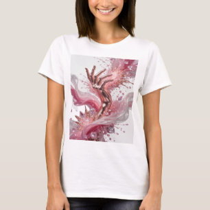 Dynamisches Silber ABSTRACT ART Fashion Print v2 T-Shirt