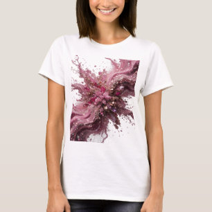 Dynamisches Silber ABSTRACT ART Künstlerisches Mot T-Shirt