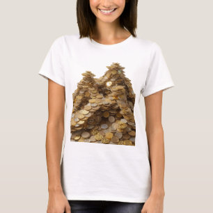 Dynamisches Silber ABSTRACT ART Künstlerisches Mot T-Shirt