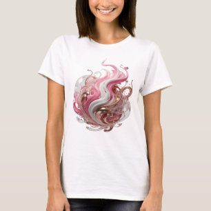 Dynamisches Silber ABSTRACT ART Kunstprint T-Shirt