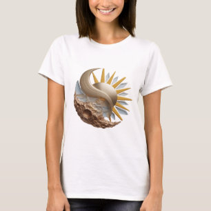 Dynamisches Silber ABSTRACT ART Mode Druck T-Shirt