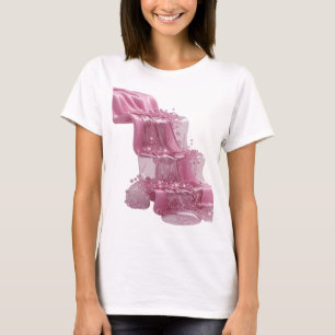 Dynamisches Silber ABSTRACT ART Mode Druck T-Shirt