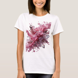 Dynamisches Silber CRYSTAL BUBBLES Slogan T-Shirt