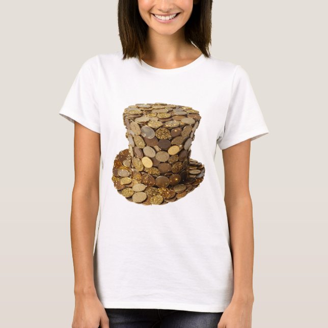 Dynamisches Silber GELDBEUTEL 3D-Text-Kunstwerk T-Shirt (Vorderseite)