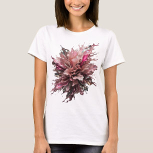 Dynamisches Silber & Pink ABSTRACT ART Maßgeschnei T-Shirt