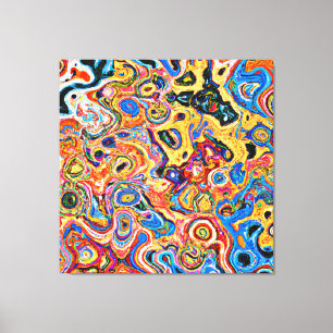 Dynamisches und dynamisches Abstraktes Muster Leinwanddruck