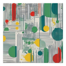 Dynamisches und modernes geometrisches Design Poster