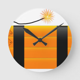 Dynamit Runde Wanduhr