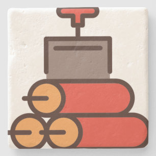 Dynamit Steinuntersetzer