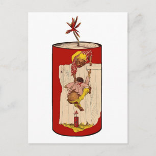 DYNAMITE Anpassbares Vintage Schwarz Americana Postkarte