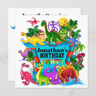 DYNAMITE-O-SAURUS DINOSAUR INVITATION