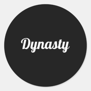 Dynastie coole Basketball-Baseball Runder Aufkleber