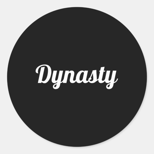 Dynastie coole Basketball-Baseball Runder Aufkleber (Vorderseite)