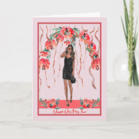 Dyngus Day Party Day Card mit Party Theme & Woman