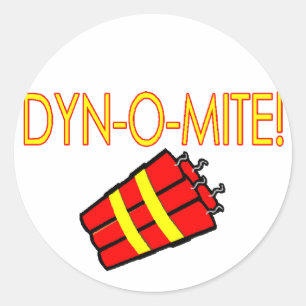 Dynomite Runder Aufkleber