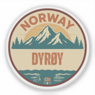 Dyrøy, Norwegen Norway Aufkleber