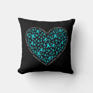 Dysautonomia Awareness, Teal Ribbon POTS Warrior T Kissen