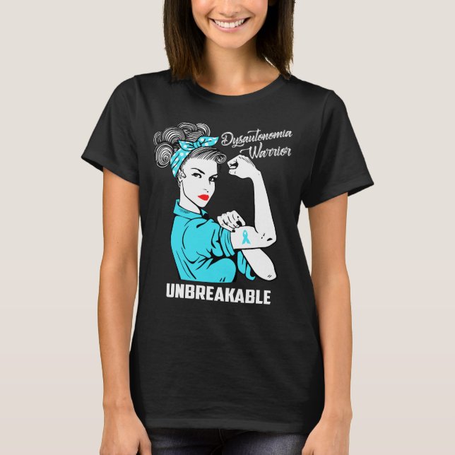 Dysautonomia Krieger unzerbrechlich T-Shirt (Vorderseite)