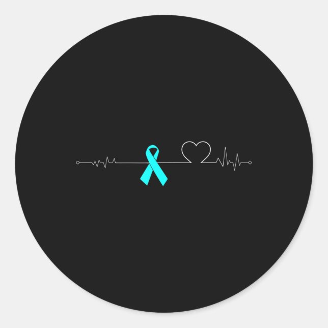 Dysautonomie Heartbeat Pulse EKG NCS Strong POTS Runder Aufkleber (Vorderseite)
