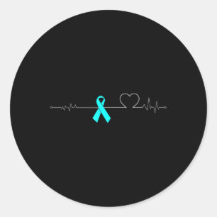Dysautonomie Heartbeat Pulse EKG NCS Strong POTS Runder Aufkleber
