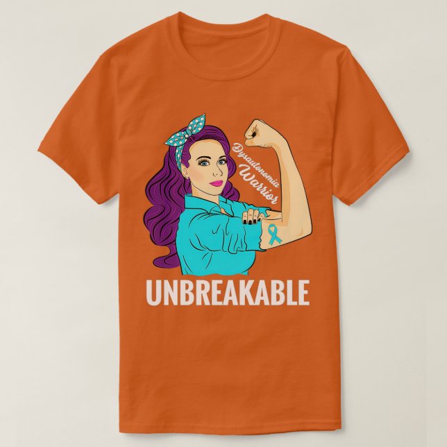 Dysautonomie Sensibilisierungskampagne Unzerbrechl T-Shirt (Design vorne)