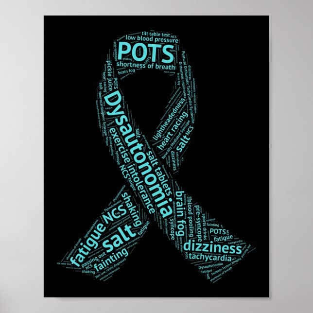 Dysautonomie T - Shirt des Bewusstseins Poster (Vorne)