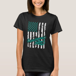 Dysautonomie Warrier Awareness POTS Aquamarin Ribb T-Shirt