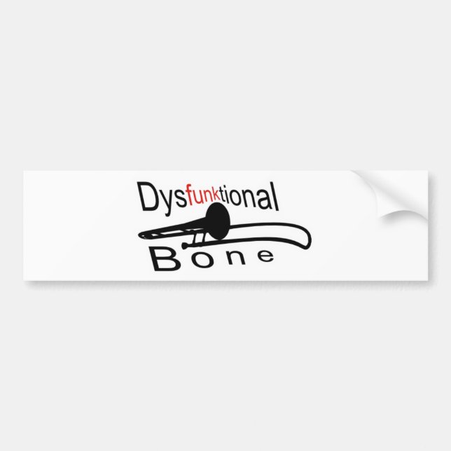 Dysfunktional Knochen-Autoaufkleber Autoaufkleber (Vorne)
