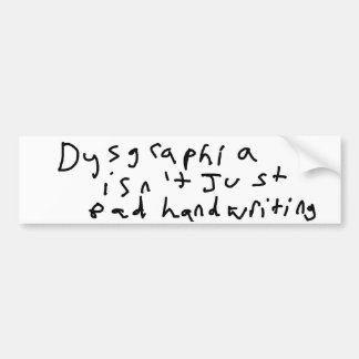 Dysgraphia ist nicht gerade schlechte Handschrift Autoaufkleber