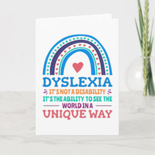 Dyslexia Awareness Dyslexic Karte