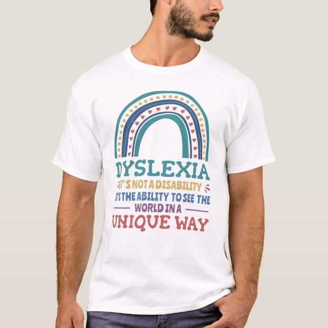Dyslexia Awareness Dyslexic T-Shirt (Vorderseite)