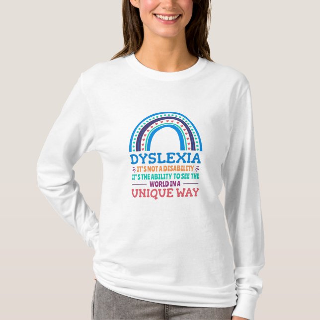 Dyslexia Awareness Dyslexic T-Shirt (Vorderseite)