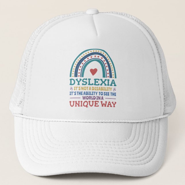 Dyslexia Awareness Dyslexic Truckerkappe (Vorderseite)